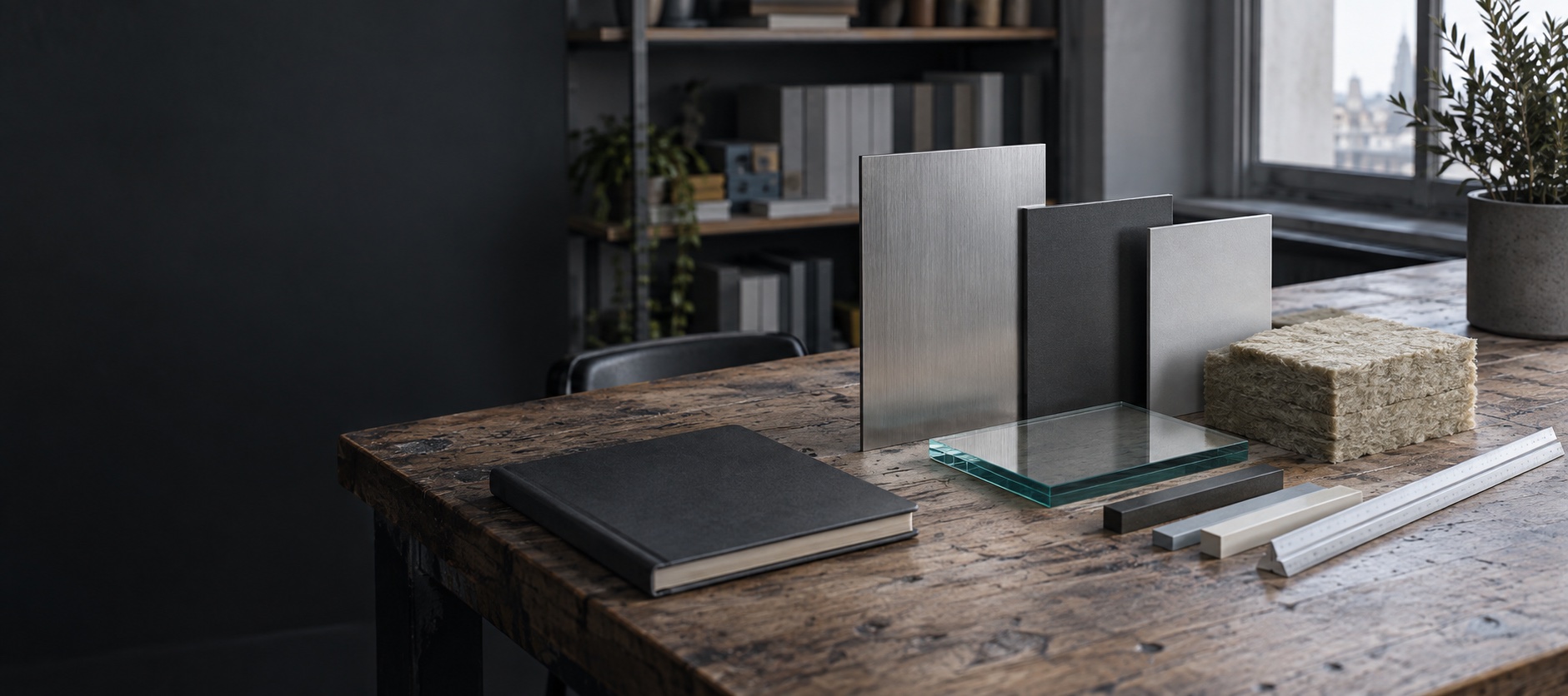 Façade materials arranged for pre-tender technical review