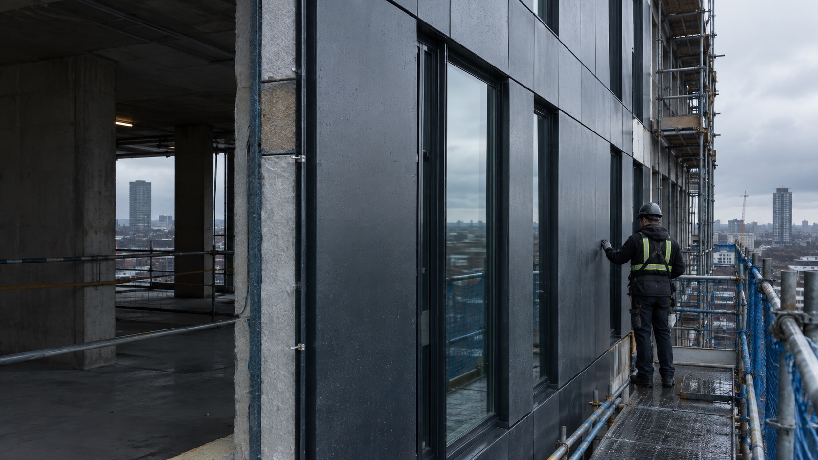 Construction-stage observation of a rainscreen façade